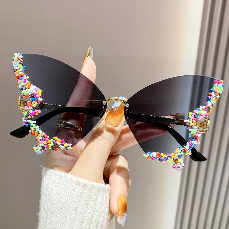 Wholesale Wedding Colorful Butterfly Party Sun Protection Glasses