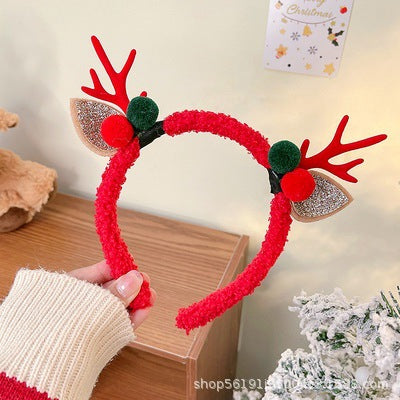 Wholesale Christmas Plush Bow Headband OLY-HD-XHX001