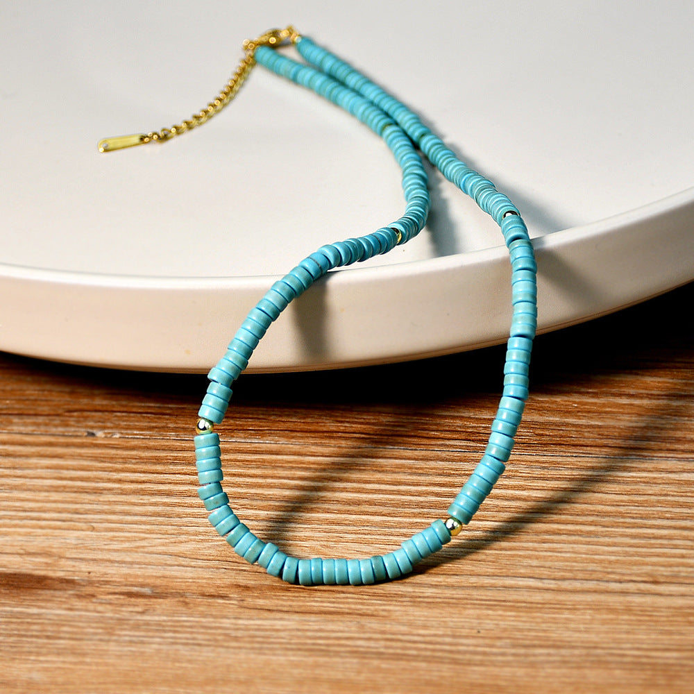 Wholesale Long Turquoise Beaded Necklace