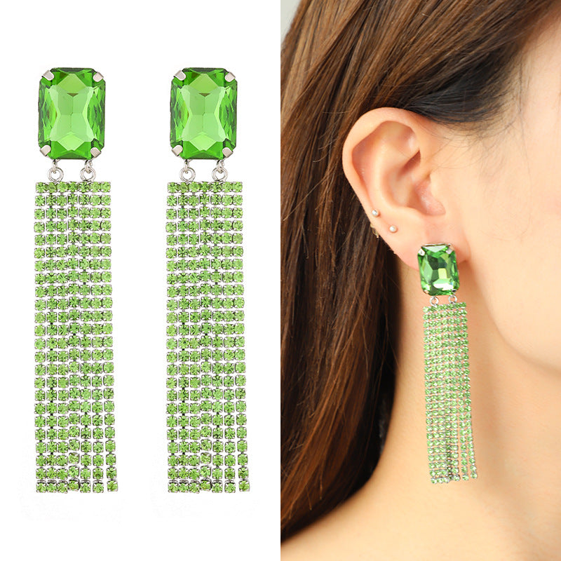 Wholesale Cyberpunk Dopamine Colorful Tassel Earrings