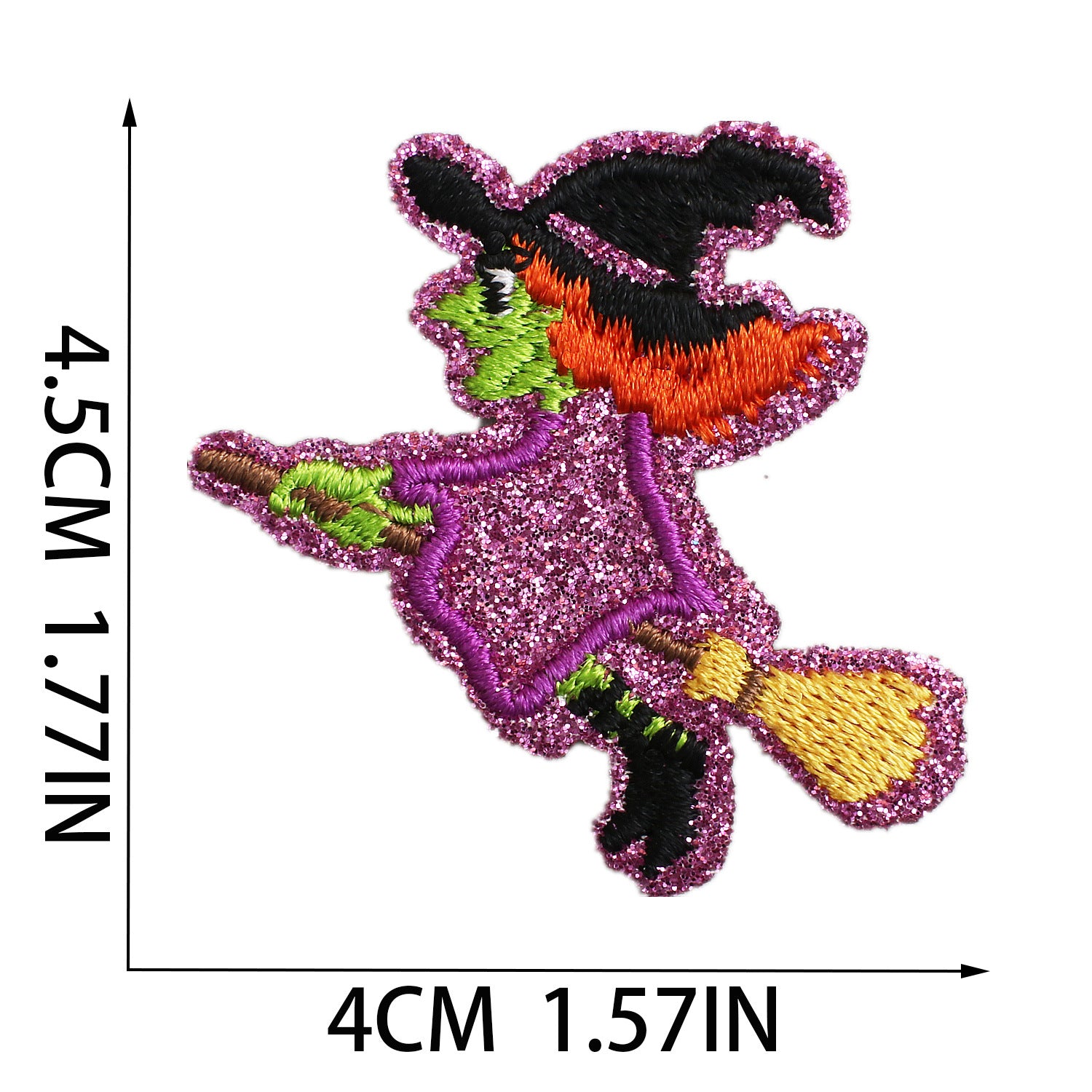 Wholesale Glitter Embroidered  Patch Ghost Skull Witch Cartoon DIY Fashion Accessory For Clothing Party Resale
