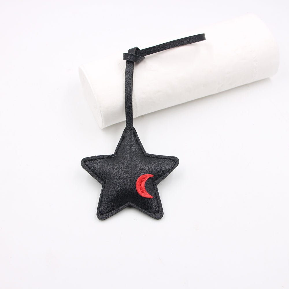 Wholesale Good Night Stars Faux Leather Star Moon Bag Charm Trendy Fashion Accessory For Handbags Car Keys Everyday Gift And Boutique Resale