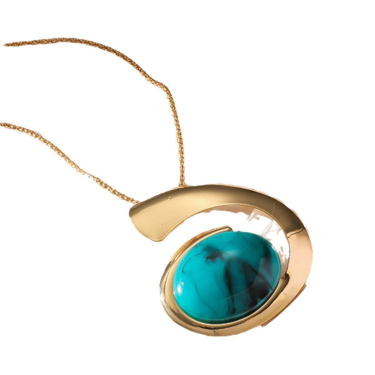 Wholesale Exaggerated alloy turquoise necklace