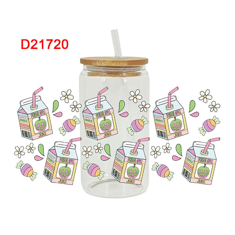 Wholesale Ice cream milk bread and snack series  16oz Cup UV DTF Wraps