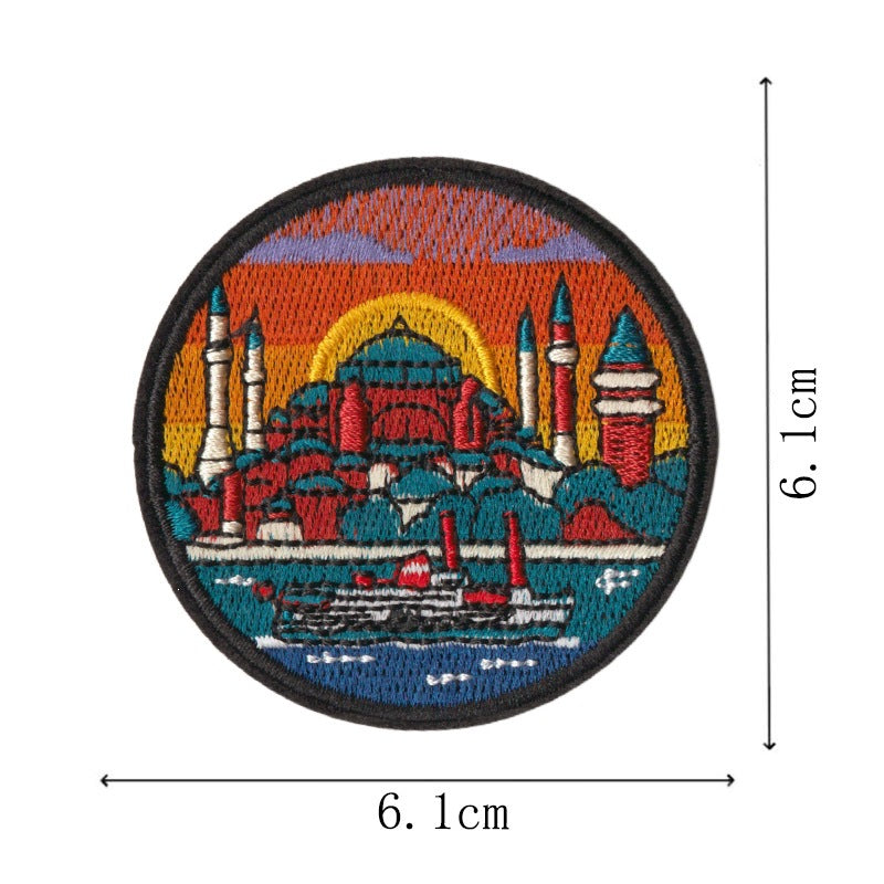 Wholesale World City Landmark Iron On Patch Set Chic DIY Travel Decorative Patches For ets Backpacks Handbags Scrapbooking Casual Craft Supply