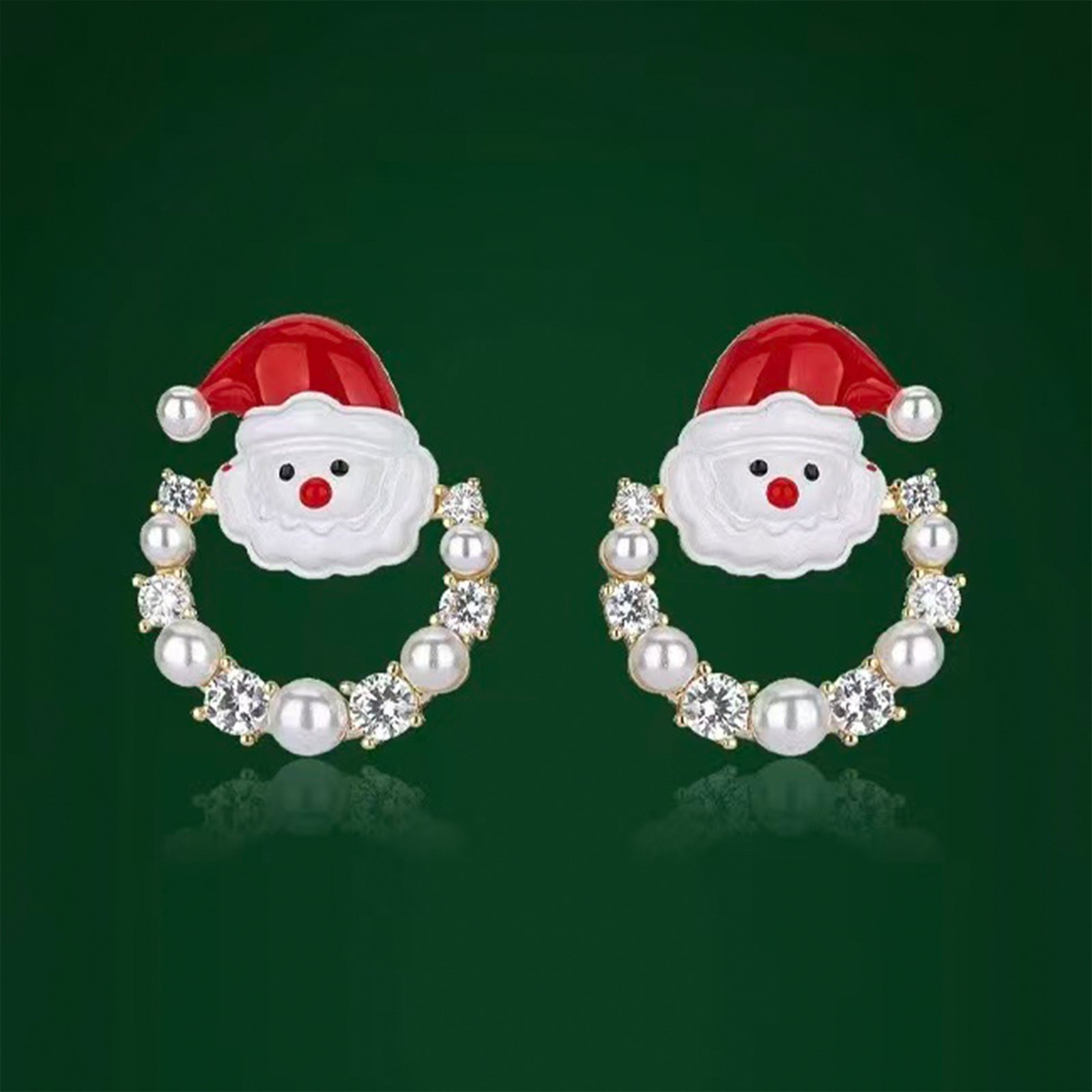 Wholesale Christmas Series Asymmetrical Earrings