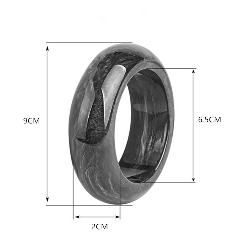 Wholesale Marble Pattern Exaggerated Color Resin Retro Geometric Circular Dyeing Transparent Bracelet