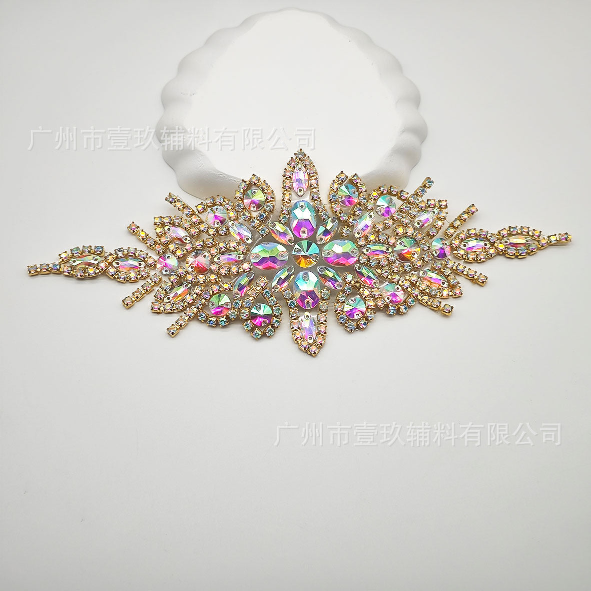 Wholesale Colored flower water diamond hot melt adhesive DIY Patches