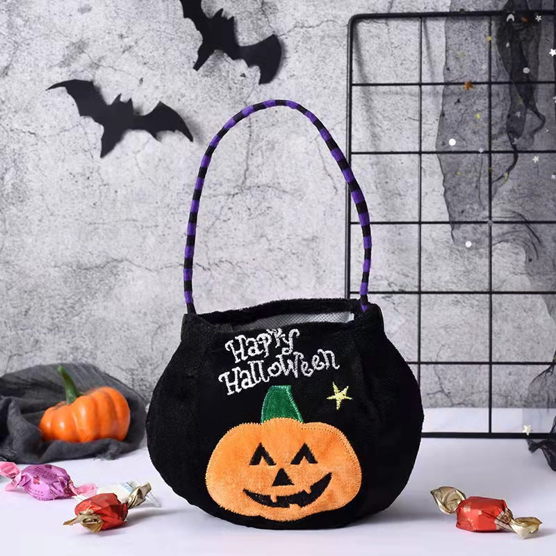 Wholesale Halloween Candy Bags Decorated with Portable Pumpkins Cloth Bag Gift Bag