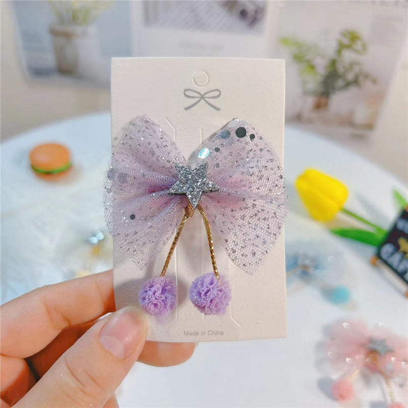 Wholesale Glitter Bow Hair Clips for Kids