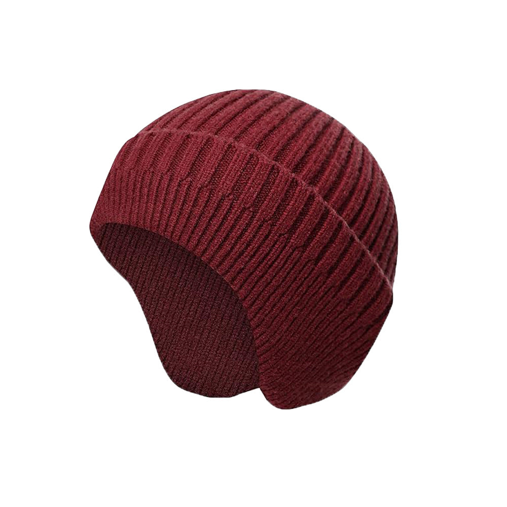 Wholesale Autumn and Winter Thick Warm Ear Protection Men's and Women's Outdoor Cold Proof Pullover Knitted Hat