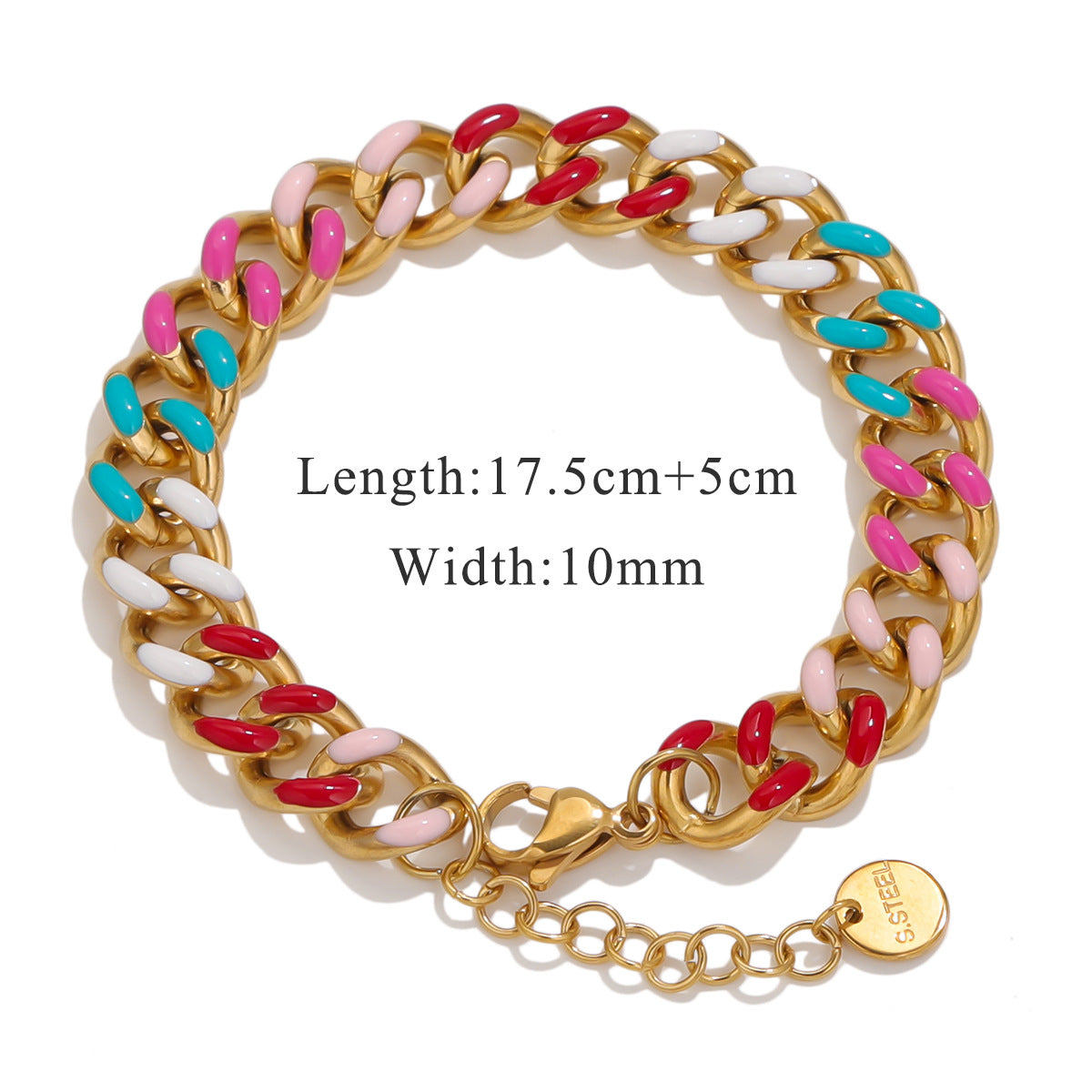 Wholesale Colorful Bracelets for Men and Women Stainless Steel Non-Fading Jewelry