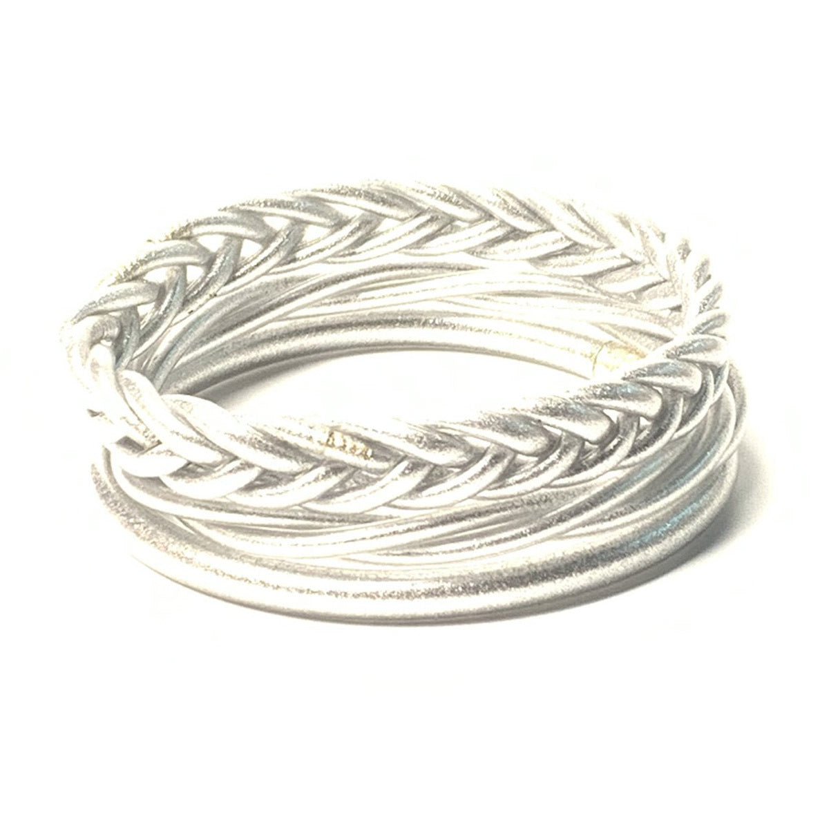 Wholesale Braided Bracelet PVC Silicone Tube Leopard Leather Bracelet Set