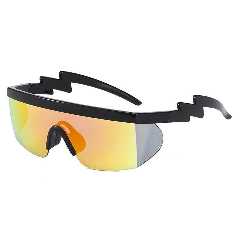 Wholesale Conjoined Sports Cycling Irregular PC Sunglasses