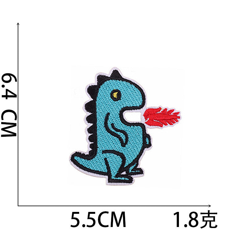 Wholesale Cute Dinosaur Embroidered Patches For Kids Clothing Iron On DIY Fashion Accessory