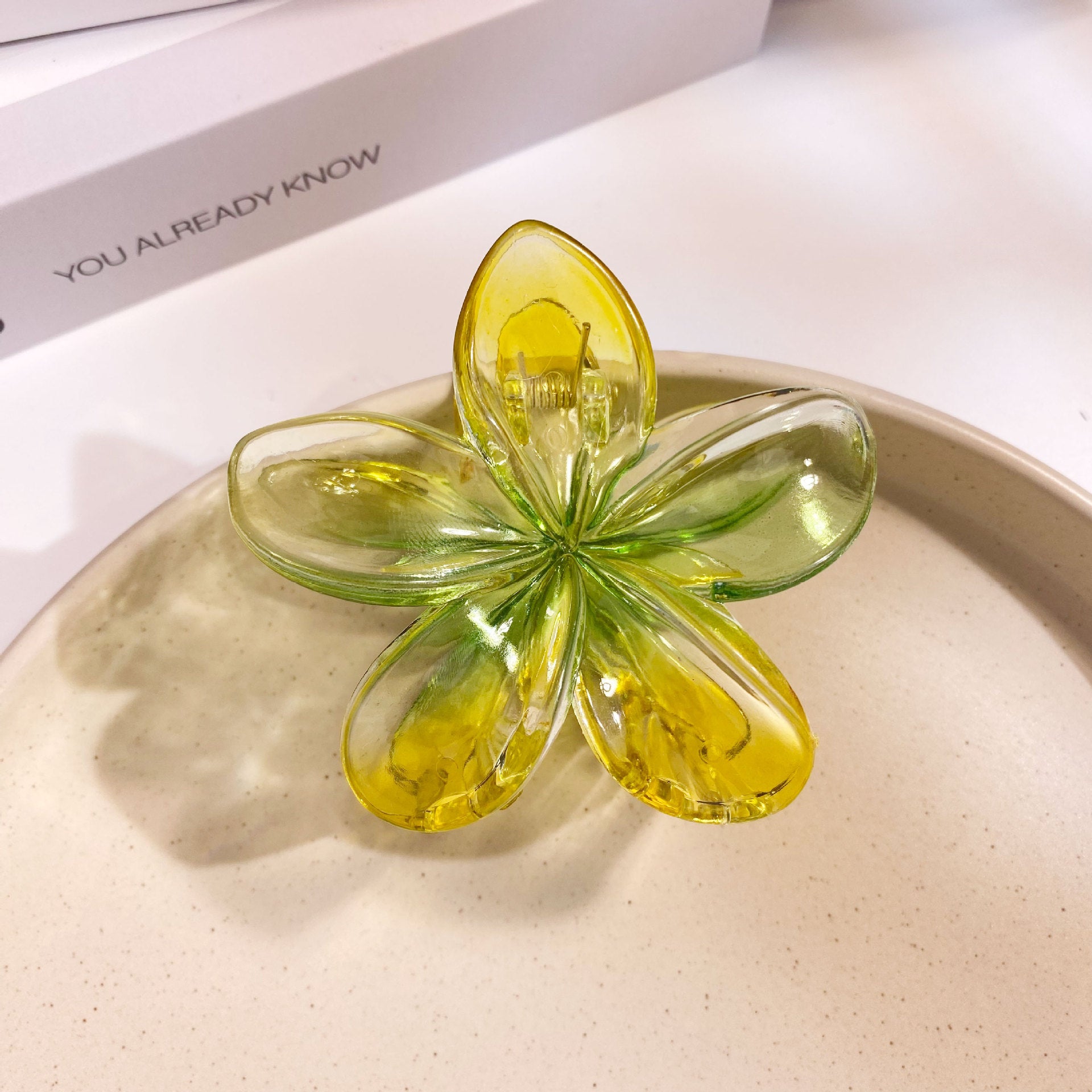 Wholesale Large 8CM Gradient Color Plumeria Flower Hairpin