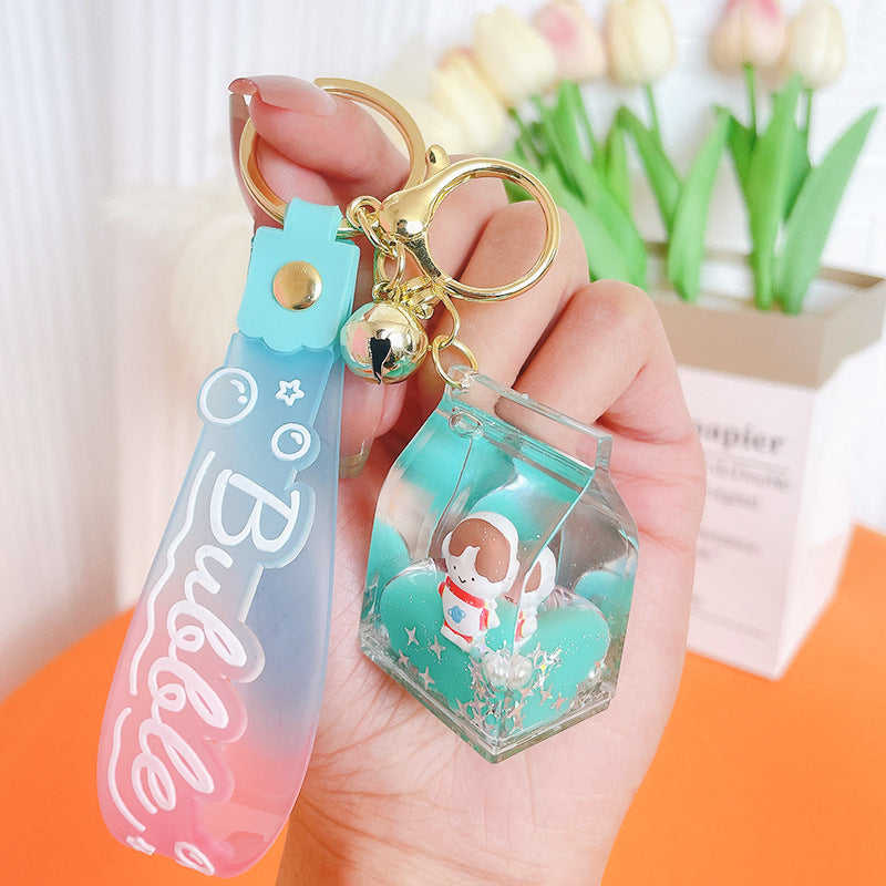 Wholesale Milk Carton Acrylic Oiled Keychains