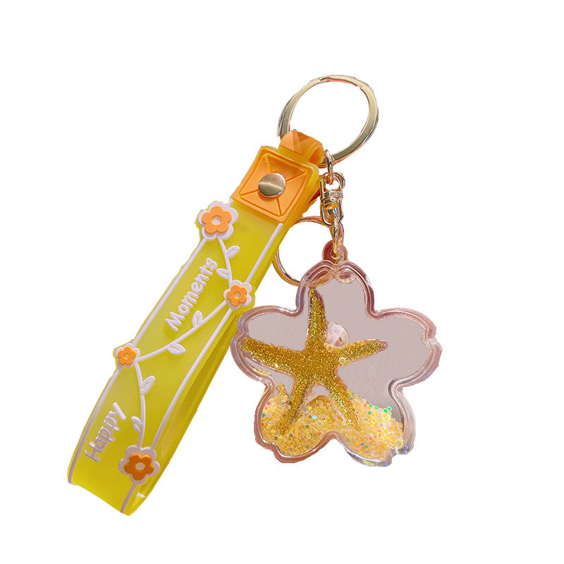 Wholesale Acrylic Floating Quicksand Bottle Keychain