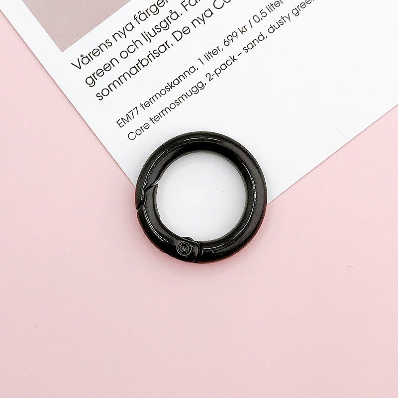 Wholesale 10pcs  New 25mm Spring Ring diy Jewelry Accessories Candy Color Baking Paint Open Ring Hardware Keychain Accessories