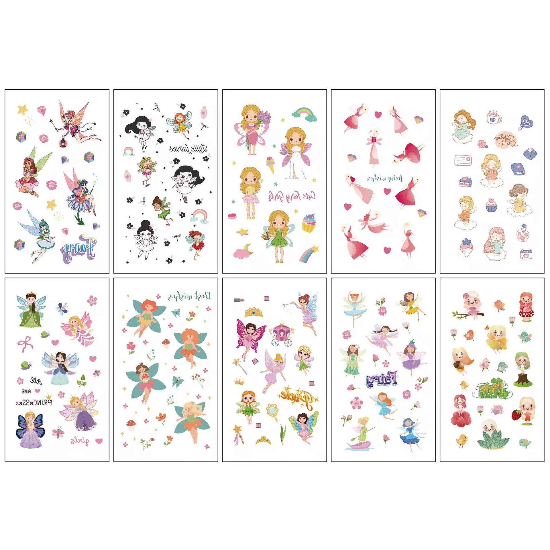 Wholesale 10pcs/sheet Children's cartoon little monster cute tattoo sticker