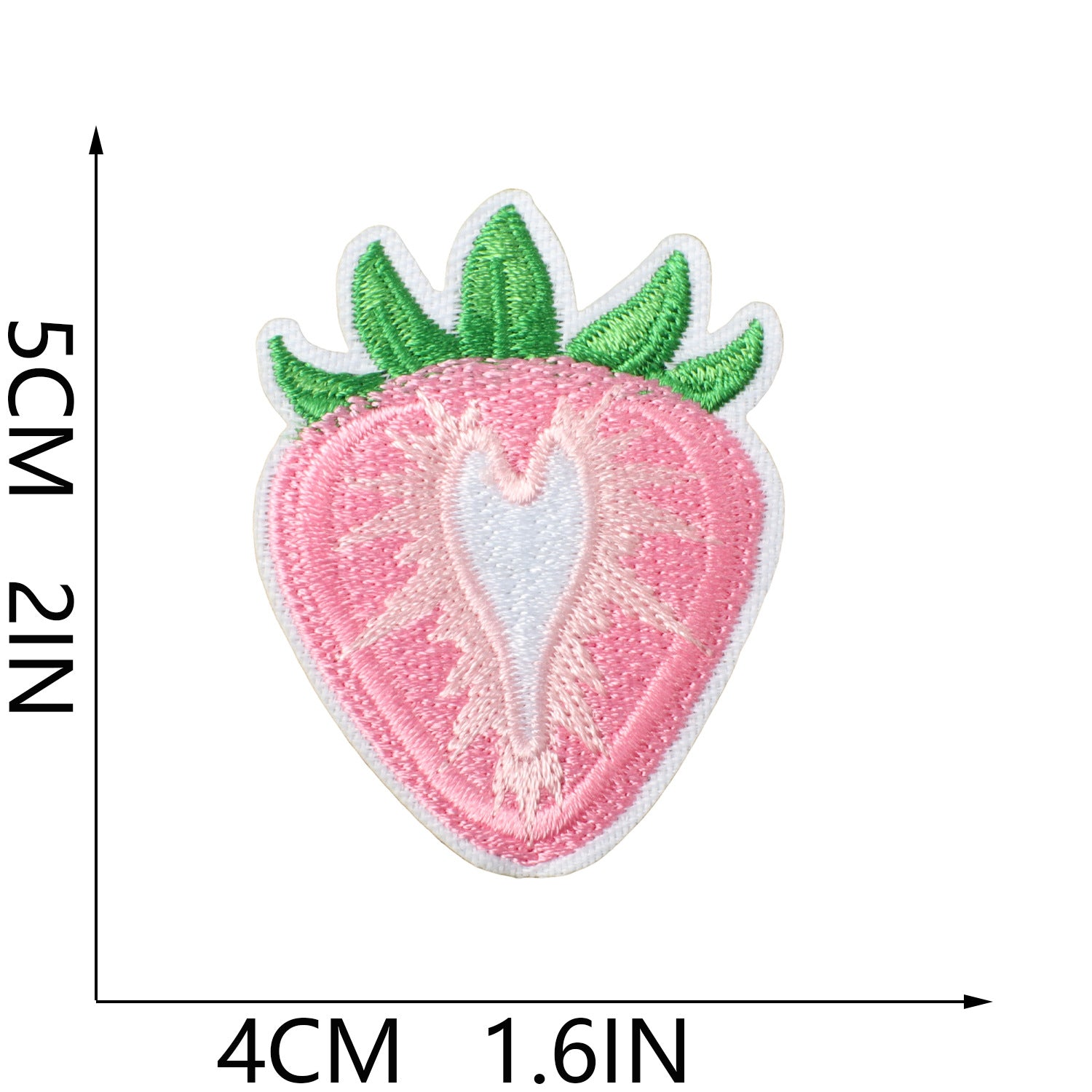 Wholesale Cream Strawberry Iron On Embroidery Patch For Kids Clothing Cute Fruit Applique Decorative Sew On DIY Craft Gift And Boutique Resale
