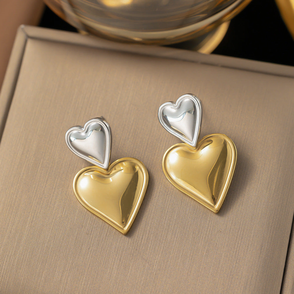 Wholesale Fashion Personality Exaggerated Design Retro Simple Stainless Steel Earrings