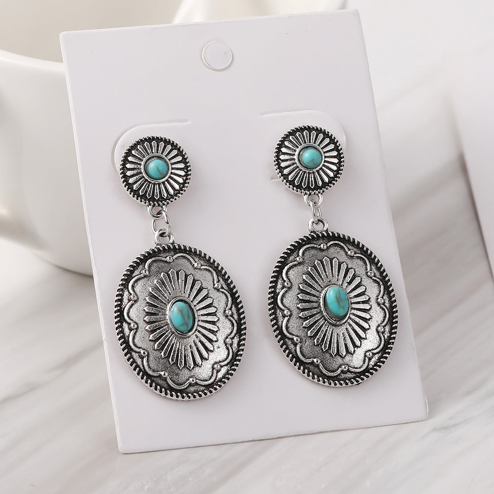 Wholesale Vintage Bohemian Ethnic-inspired Turquoise Earrings