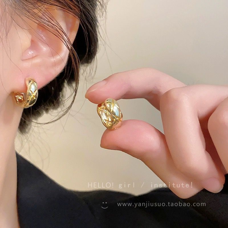 Wholesale Geometric oval high-end cool style earrings