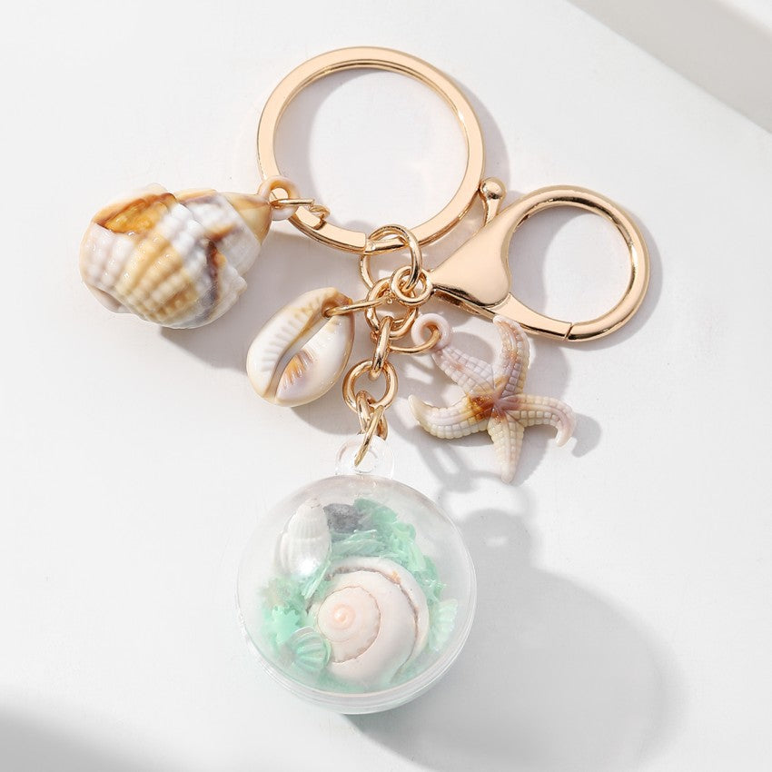 Wholesale Seaside Vacation Shell Conch Sea Star Keychain