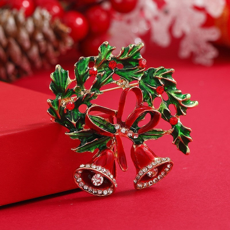 Wholesale Christmas Bell Alloy Creative Collar Brooch