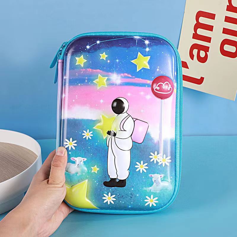 Wholesale Multi-functional EVA Stationery Box, Astronaut Unicorn Cat 3D Pencil Case