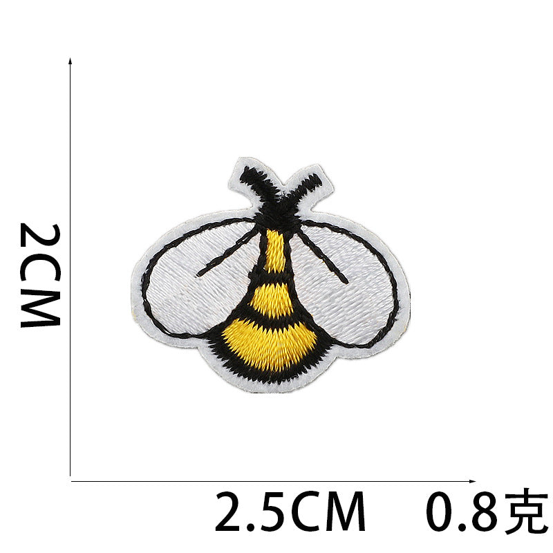 Wholesale Polyester Embroidery Patch Set Sunflower Bee Iron On Clothing DIY Accessory