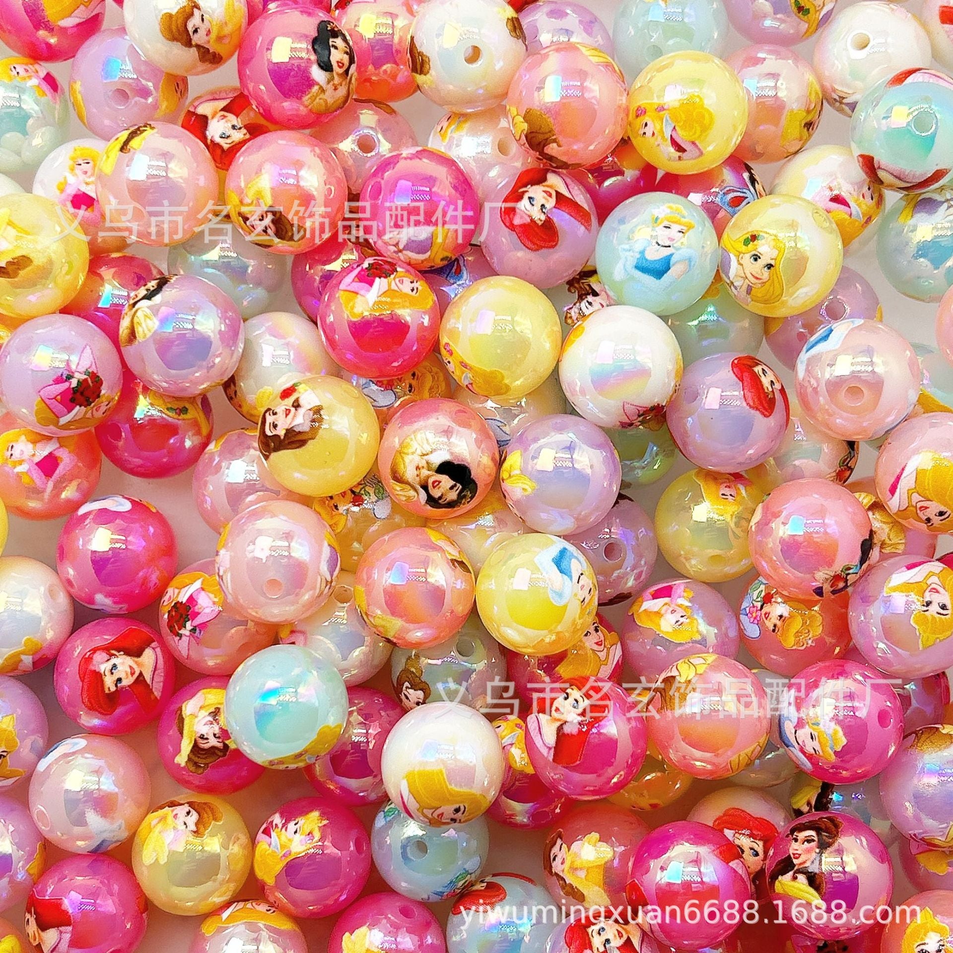 Wholesale  Random 200 pcs/pack   Printed Christmas beads  cartoon beads   Print Silicone Beads