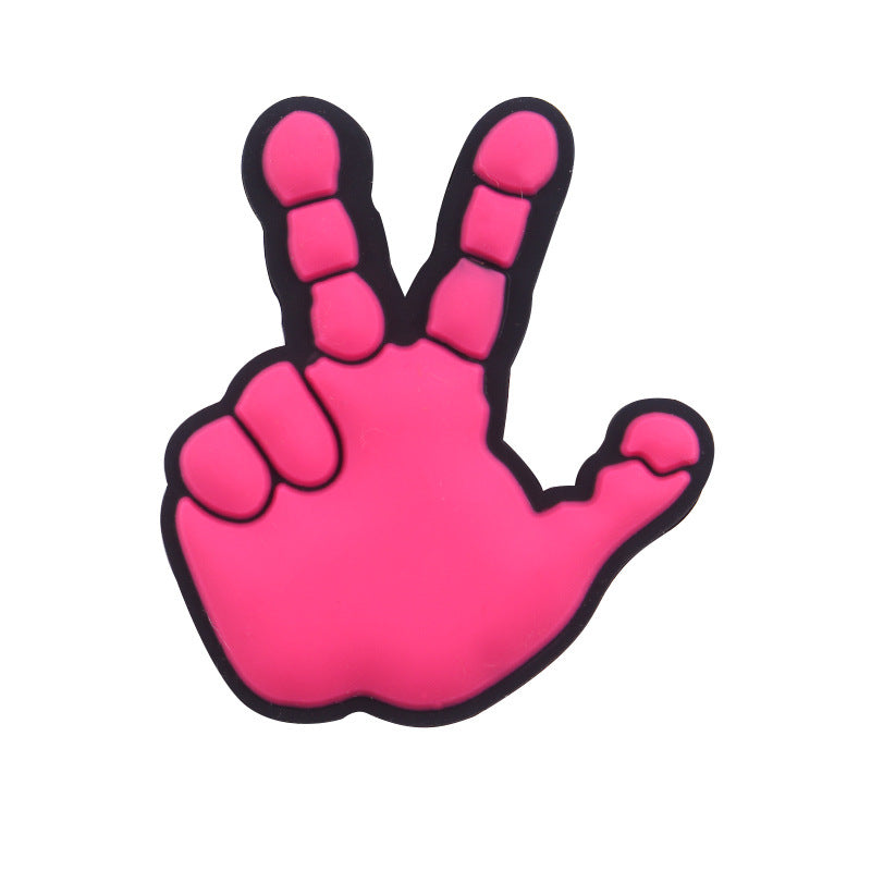 Wholesale 3pcs Creative DIY Baby Products Baby Pacifier Chain Teething Teething Gel Cartoon Palm Silicone Beads