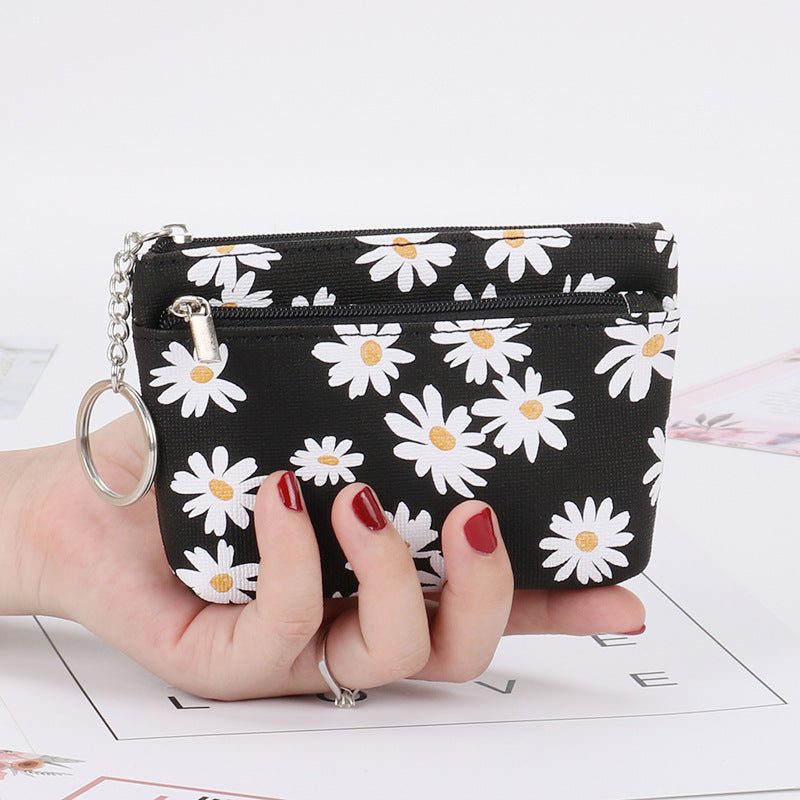 Wholesale PU Daisy Zipper Zero Wallet