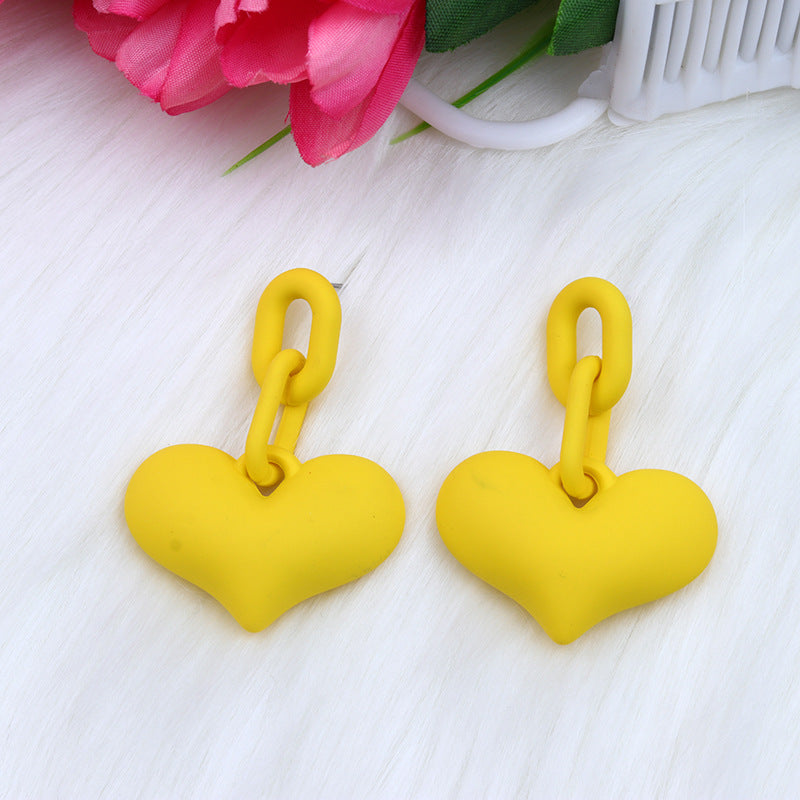 Wholesale Valentine's Day Love Spray Painted Acrylic Earrings