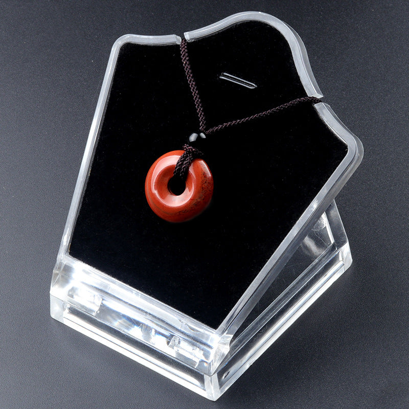 Wholesale Crystal Agate Stone Peace Buckle Necklace