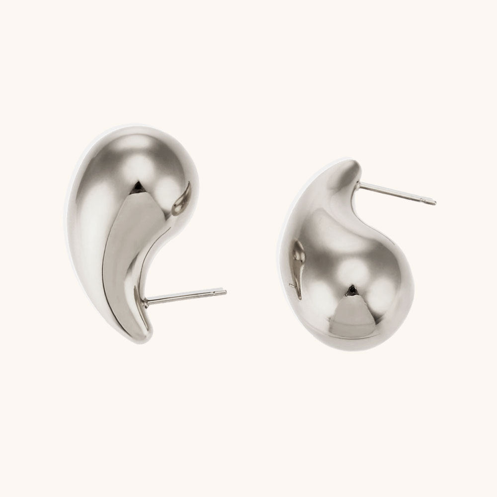 Wholesale Hollow Water Drop Earrings Copper 18k Gold Minimalist Necklace Earring Set