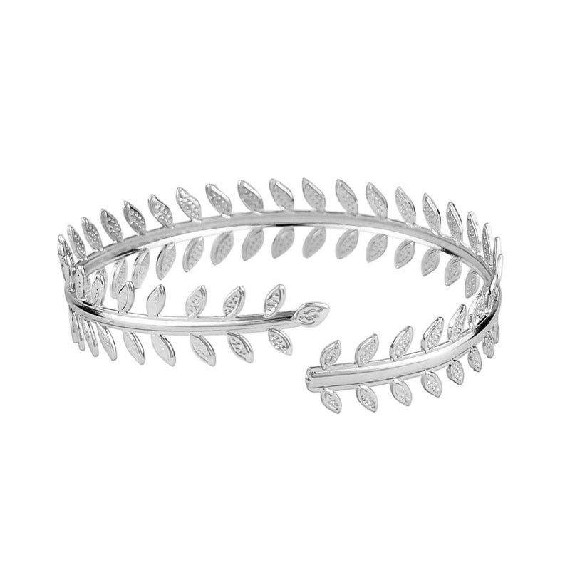 Wholesale Geometry Six Piece Set Exaggerated Leaf Metal Bracelet