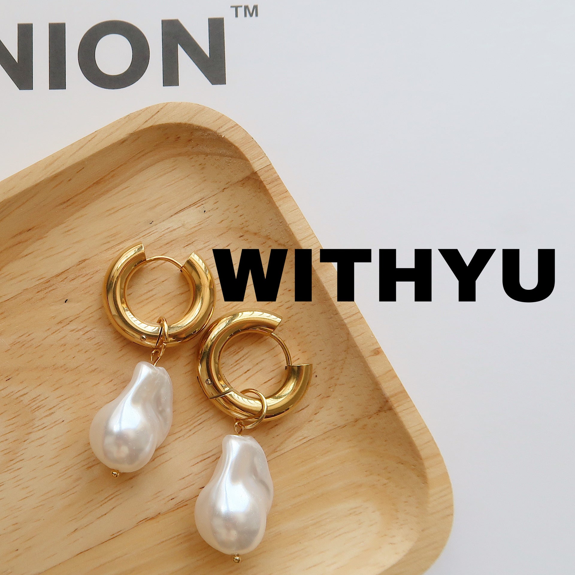 Wholesale Titanium Steel Pearl Earrings