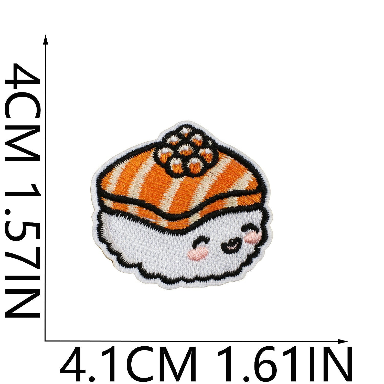 Wholesale Cartoon Salmon Sushi Embroidered Patch For Clothing DIY Decorative Accent