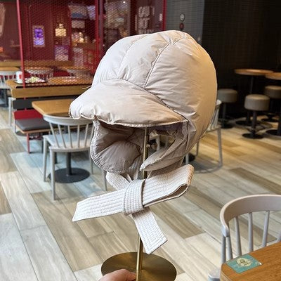 Wholesale Winter Warm Ultra-light Down Hat Scarf Windproof Thickened Ear Protection Hat