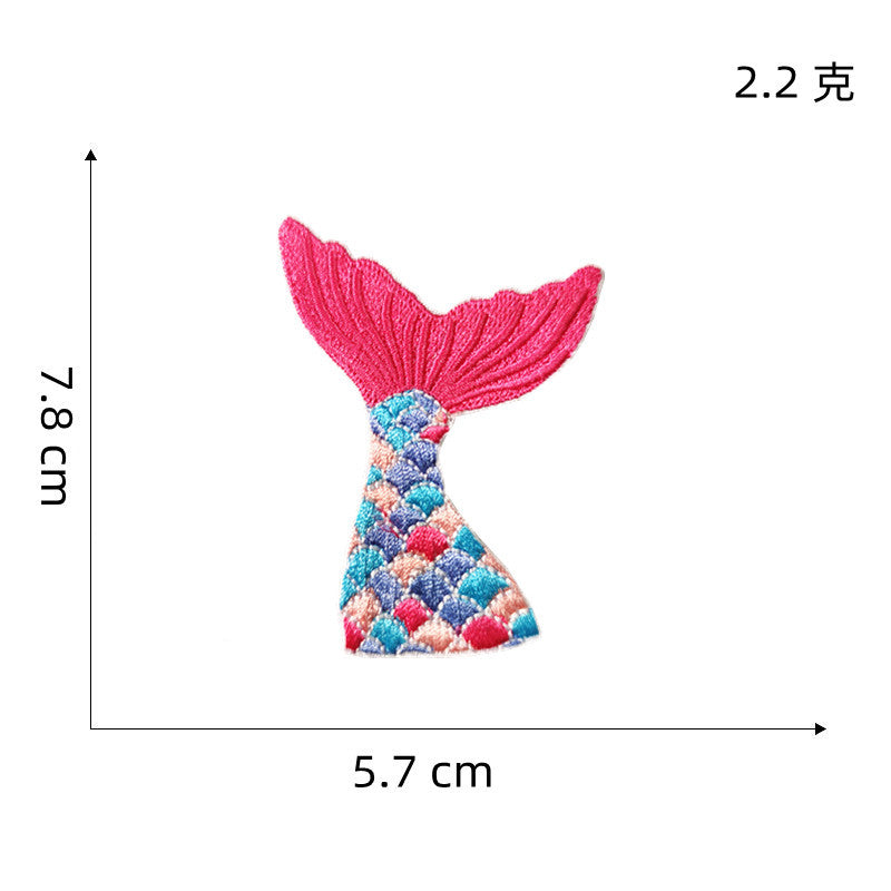 Wholesale Colorful Mermaid Tail Embroidered Patch