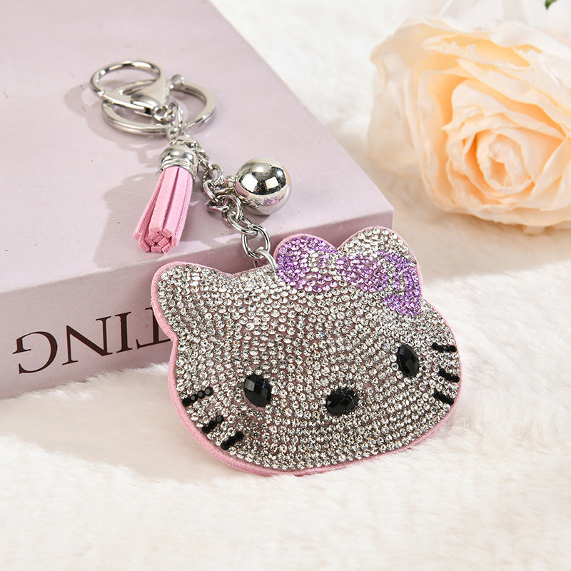 Wholesale Rhinestone Creative Anime Cartoon Studded Hot-Fix Rhinestone Keychain