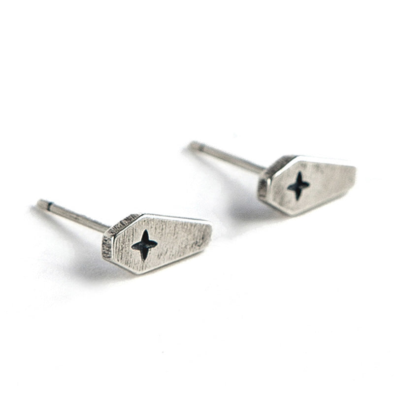 Wholesale Sterling Silver Gothic Cross Diamond Earrings