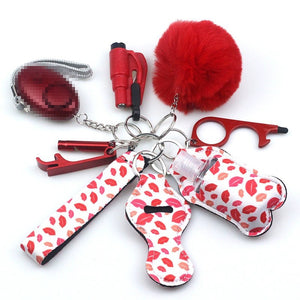 Wholesale Marble Scuba Fabric Keychain Case OLY-KC-CanW019