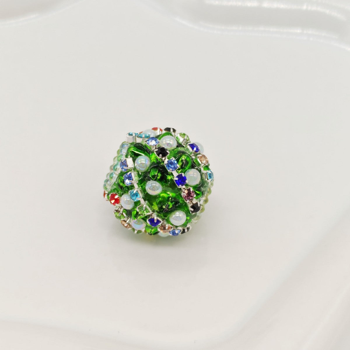 Wholesale 10pcs drill ball colored straight hole Acrylic Beads