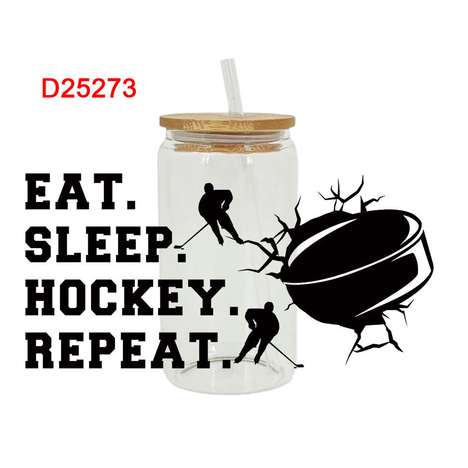 Wholesale  Ball sports bow 16oz Cup UV DTF Wraps