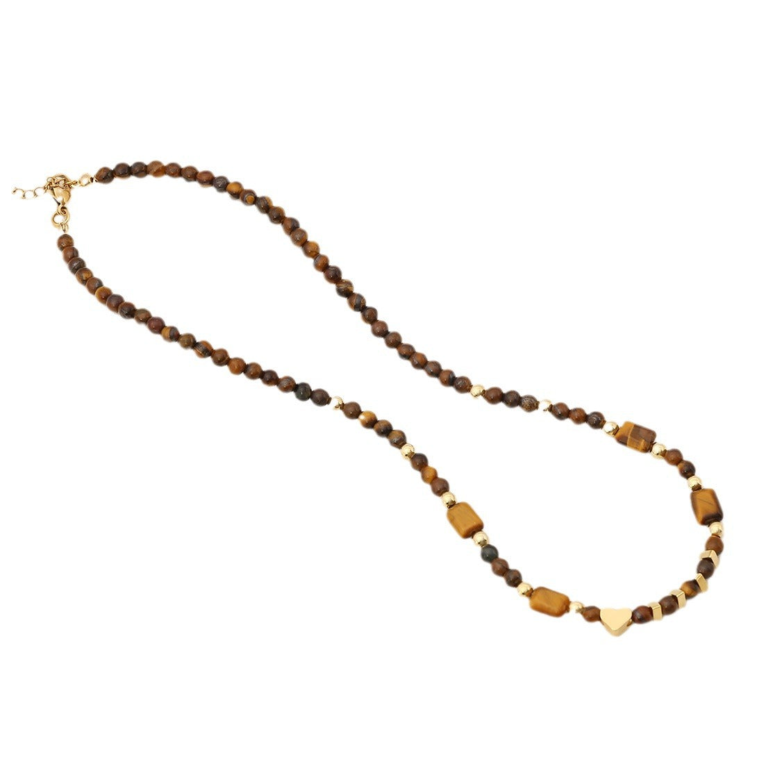 Wholesale Vintage Tiger Eye Stone Beaded Necklace Bracelet Earrings Set
