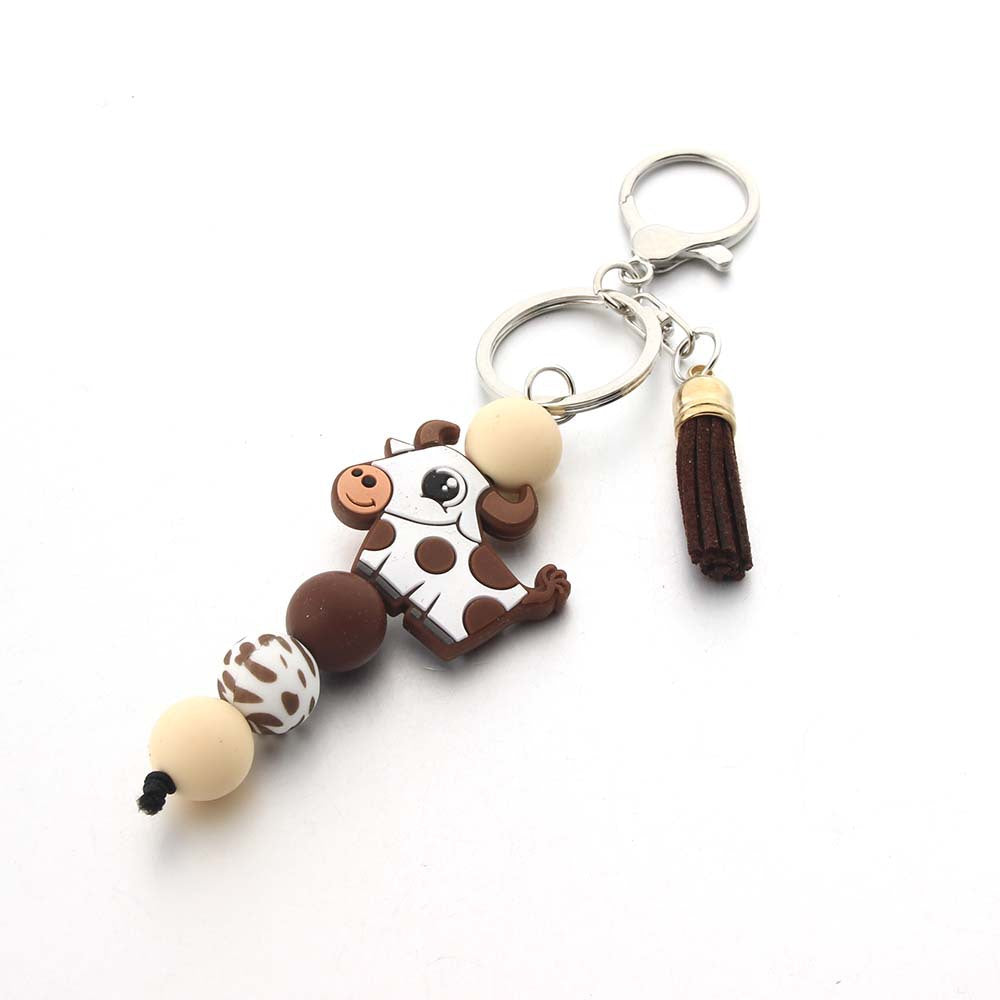 Wholesale Creative Cartoon Bull Head Keychain